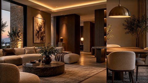 Salon beige et bois : quels luminaires pour éviter un décor trop uniforme ?