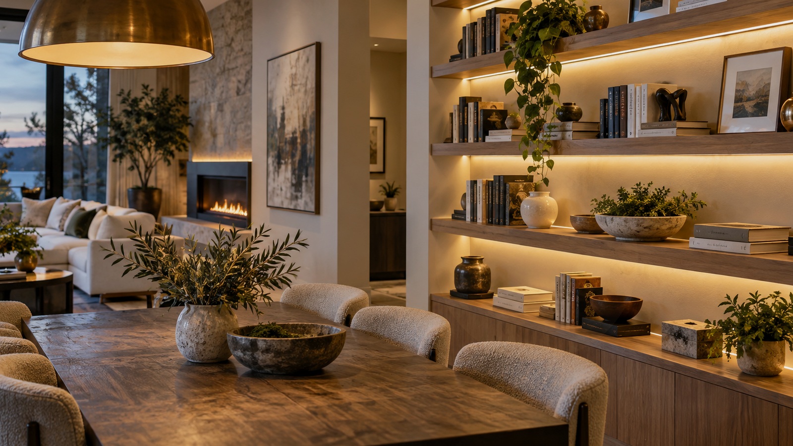 Appartement moderne avec moulures classiques : relier deux styles par les luminaires