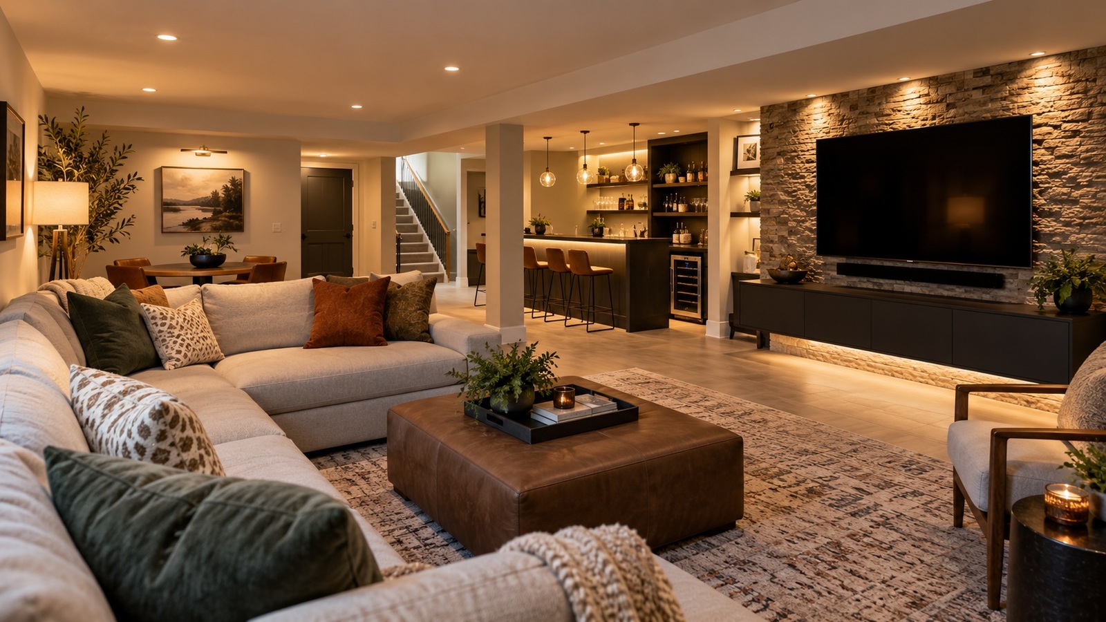Basement lighting: reduce the closed-in feeling