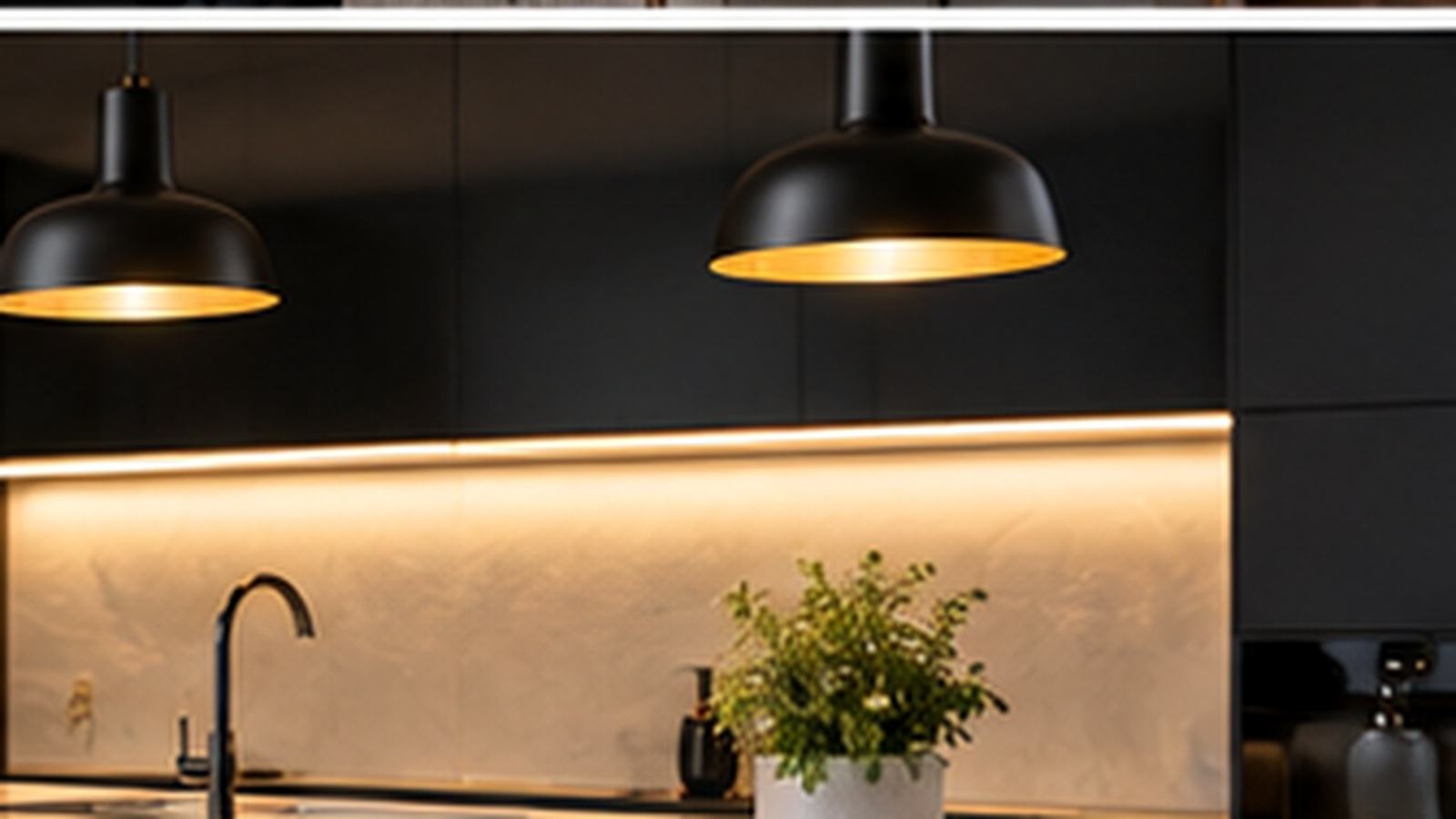 Lighting glossy kitchens: control reflections on lacquer and stone