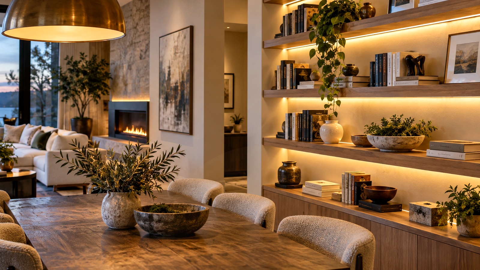 Pendant lighting over an oval table: centre the light, not just the fixture