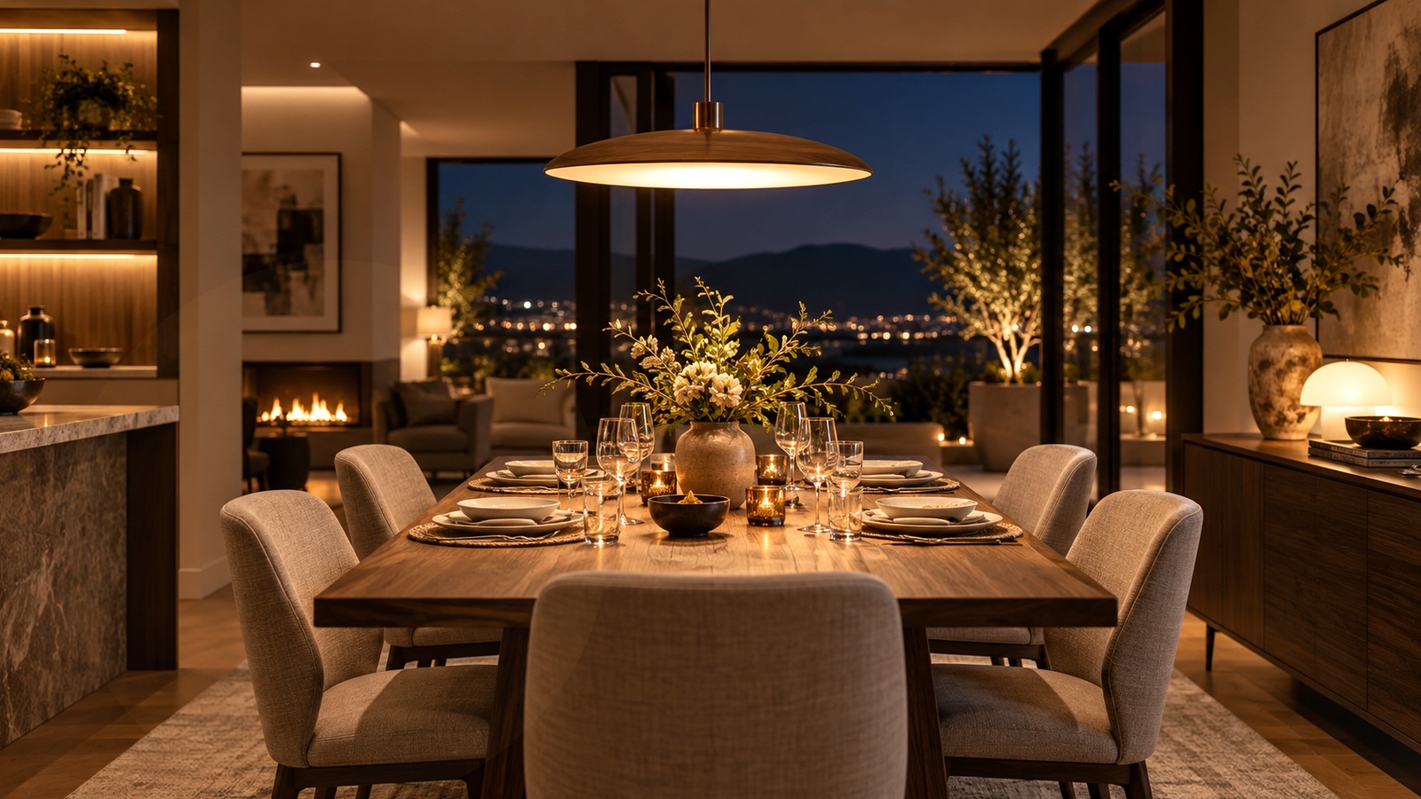 Wall lights for a dining banquette: create an intimate pool of light