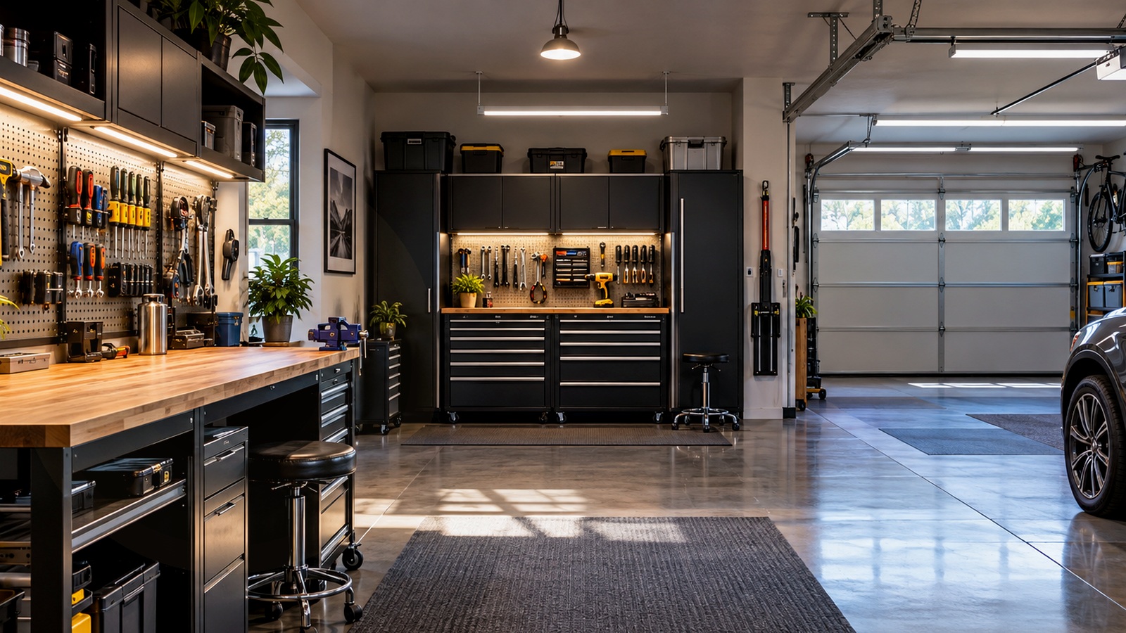 Wall lights in a home office: reduce desk clutter and improve focus