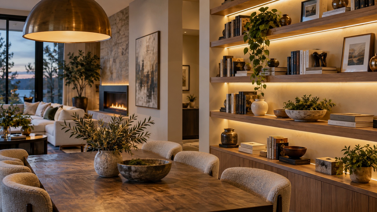 Wall lights above panelling: align with architectural lines